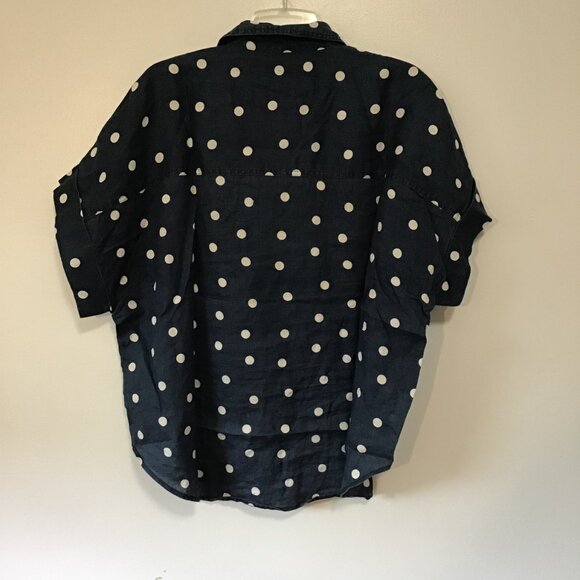 Marks & Spencer Pure Linen Polka Dot Shirt  Size 18 - Picture 9 of 14